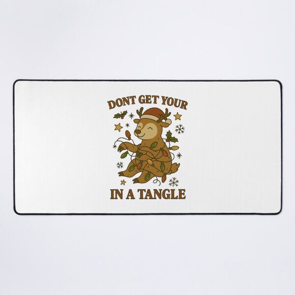 Item preview, Tangled Reindeer Glow-Up – Lazy Lights and Holiday Giggles designed and sold by inkNext.