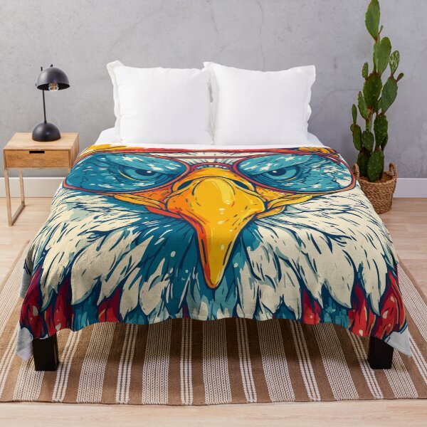 Item preview, Patriotic Bald Eagle – Cool American Flag Bandana and Shades designed and sold by Moss and Moon Studio.