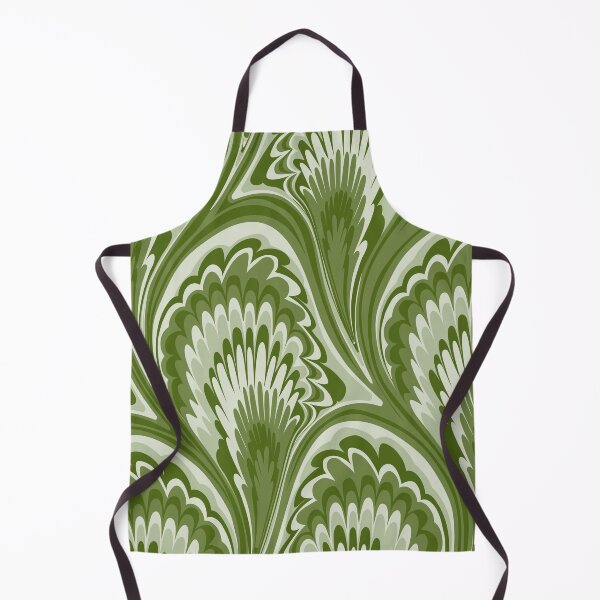 Item preview, Marbling Peacock Ebru Monochrome Dill Green designed and sold by miavaldez.