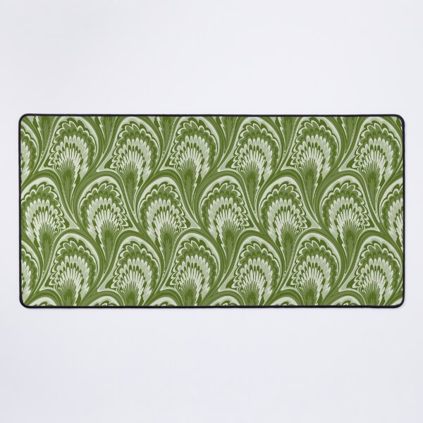 Item preview, Marbling Peacock Ebru Monochrome Dill Green designed and sold by miavaldez.