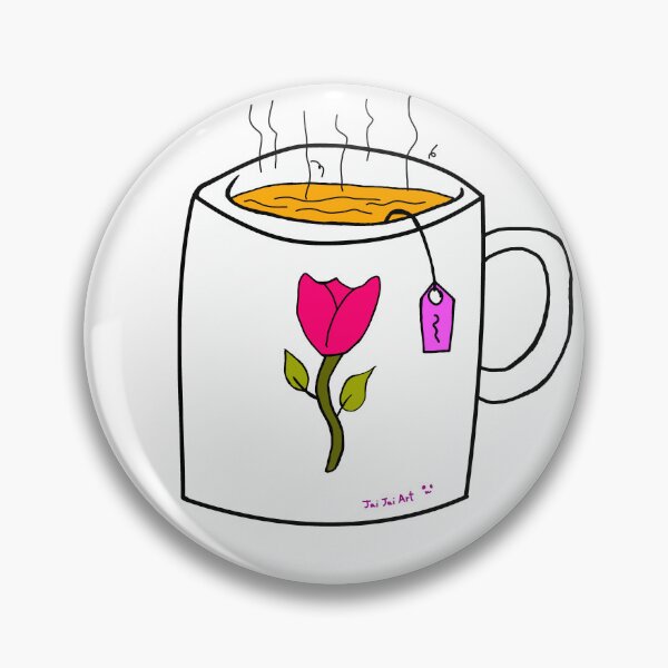 Item preview, Cute Floral Tea Mug Illustration designed and sold by JaiJaiArt.