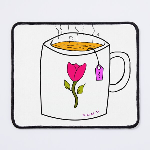 Item preview, Cute Floral Tea Mug Illustration designed and sold by JaiJaiArt.