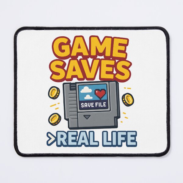 Item preview, Game Saves Over Real Life Retro Cartridge Design designed and sold by The-T-In-Retro.