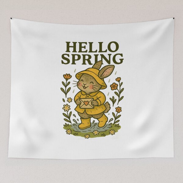 Item preview, Rain Boots & Petals – Spring Bunny Delight designed and sold by inkNext.