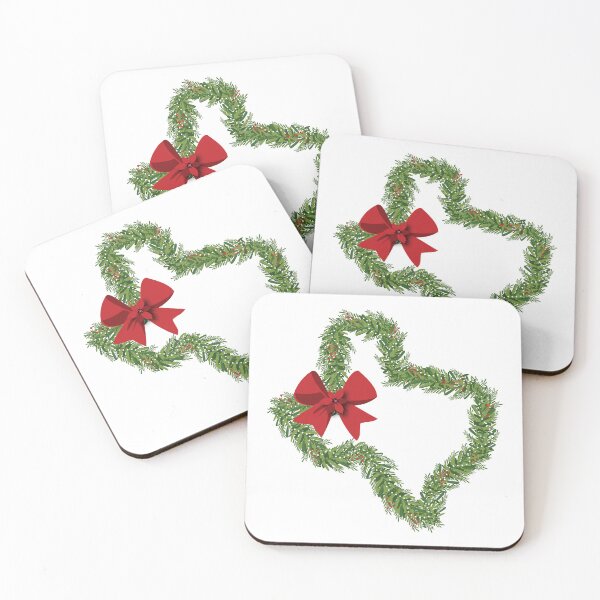 Item preview, Texas Christmas Wreath with Red Bow designed and sold by Susan Says.