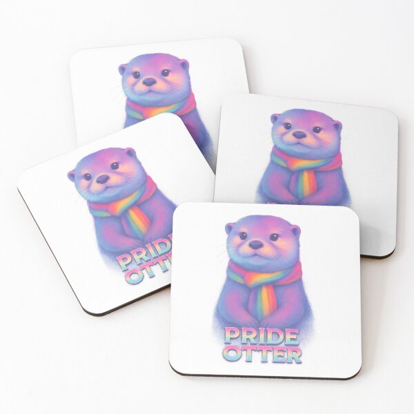 Item preview, Proud Otter Dreams – Rainbow Vaporwave Vibes designed and sold by inkNext.