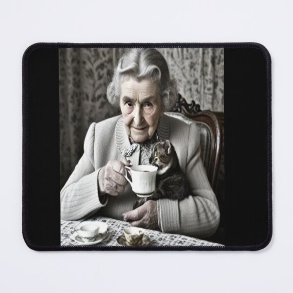 Item preview, Grandma Sharing Her Tea – Cozy Vintage Moment designed and sold by KoliBabb.