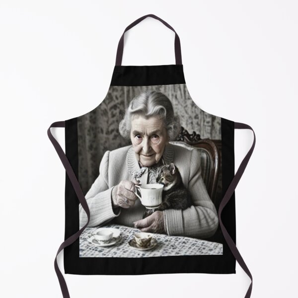 Item preview, Grandma Sharing Her Tea – Cozy Vintage Moment  designed and sold by KoliBabb.