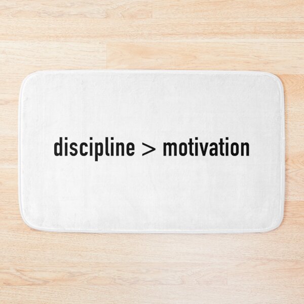 Item preview, Discipline Over Motivation quote designed and sold by thepinkbarbell.