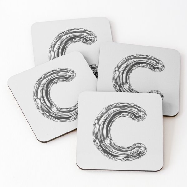 Item preview, Liquid Chrome Letter C - 3D Metallic Alphabet Initial designed and sold by uncoXab.
