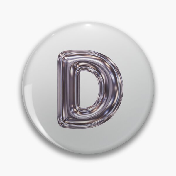 Item preview, Liquid Chrome Letter D - 3D Metallic Alphabet Initial designed and sold by uncoXab.