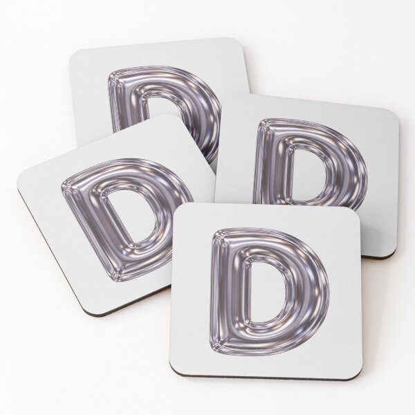 Item preview, Liquid Chrome Letter D - 3D Metallic Alphabet Initial designed and sold by uncoXab.