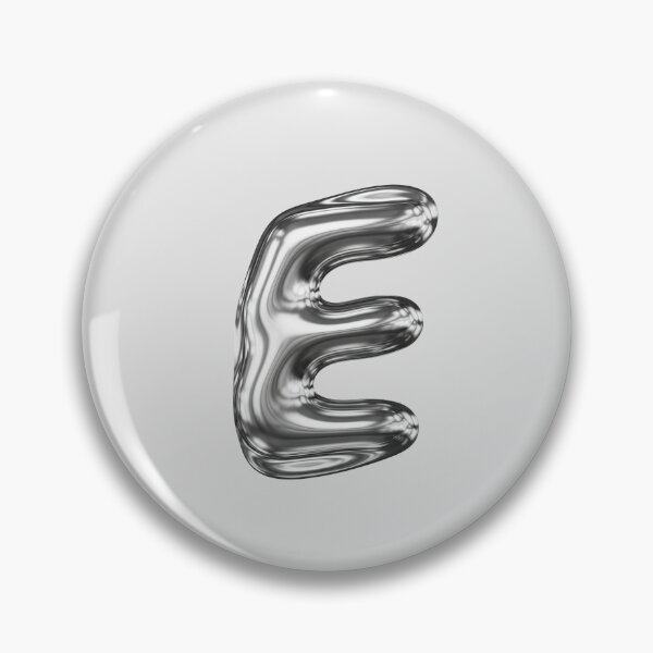 Item preview, Liquid Chrome Letter E - 3D Metallic Alphabet Initial designed and sold by uncoXab.