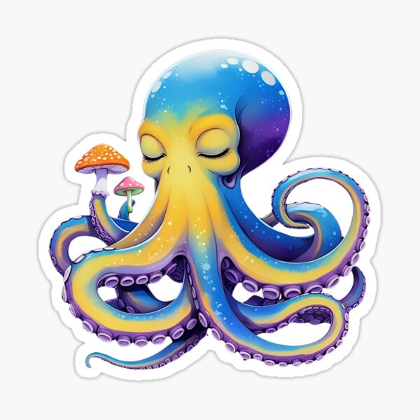 Item preview, Psychedelic octopus designed and sold by NadiNaut.