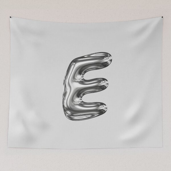 Item preview, Liquid Chrome Letter E - 3D Metallic Alphabet Initial designed and sold by uncoXab.