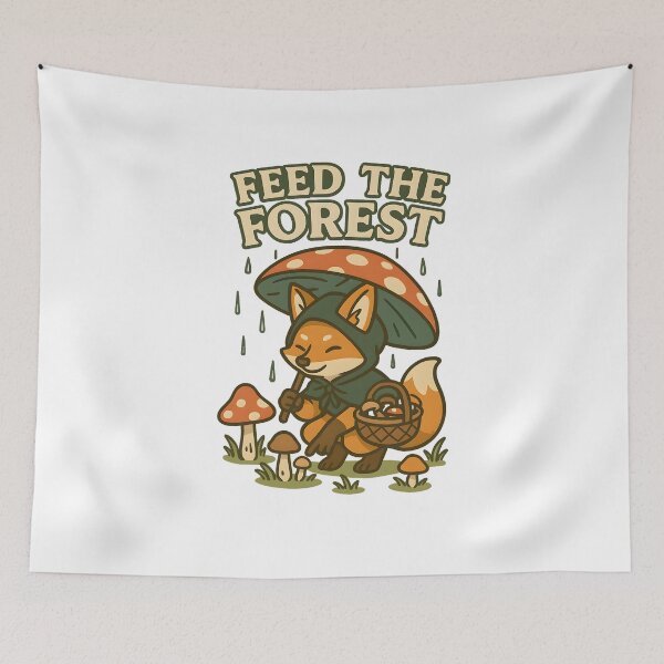 Item preview, Goblin Fox Mushroom Hunt – Enchanted Rain Forage designed and sold by inkNext.