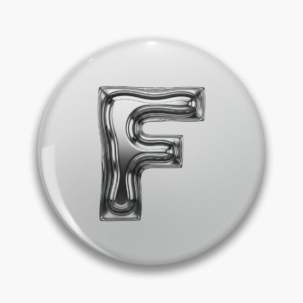 Item preview, Liquid Chrome Letter F - 3D Metallic Alphabet Initial designed and sold by uncoXab.