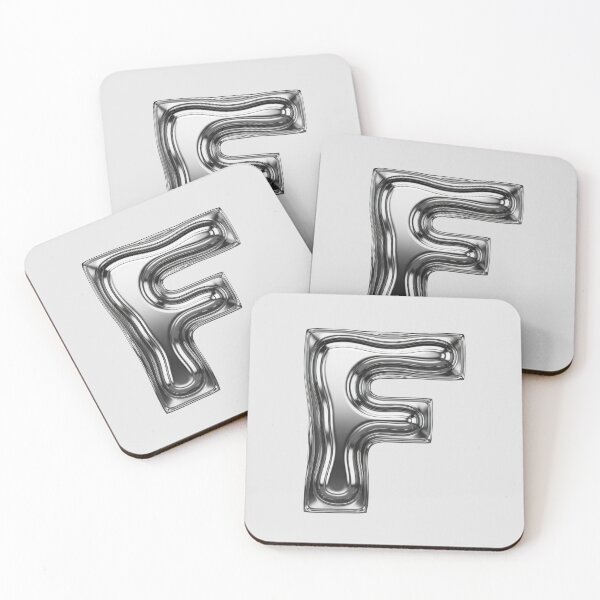 Item preview, Liquid Chrome Letter F - 3D Metallic Alphabet Initial designed and sold by uncoXab.