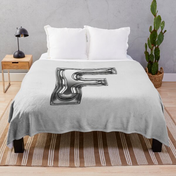 Item preview, Liquid Chrome Letter F - 3D Metallic Alphabet Initial designed and sold by uncoXab.