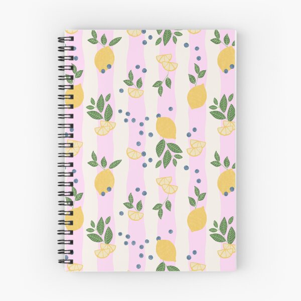 Item preview, Lemon and Blueberry Pattern on Stripes – Fresh Summer Design designed and sold by Millefolia Design .