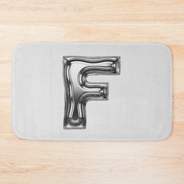 Item preview, Liquid Chrome Letter F - 3D Metallic Alphabet Initial designed and sold by uncoXab.