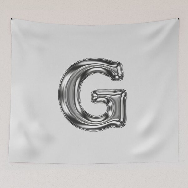 Item preview, Liquid Chrome Letter G - 3D Metallic Alphabet Initial designed and sold by uncoXab.