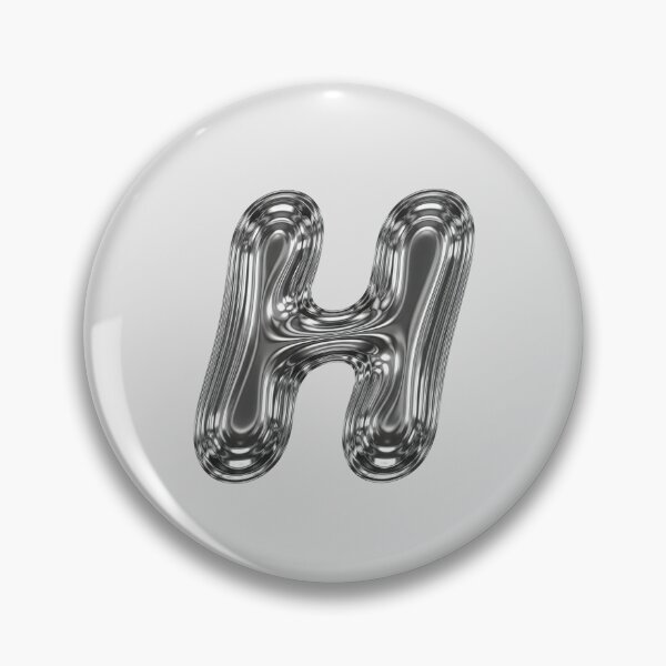 Item preview, Liquid Chrome Letter H - 3D Metallic Alphabet Initial designed and sold by uncoXab.
