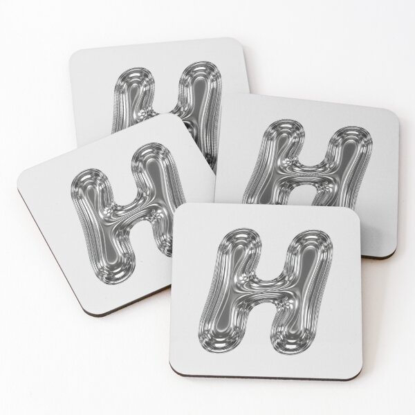 Item preview, Liquid Chrome Letter H - 3D Metallic Alphabet Initial designed and sold by uncoXab.