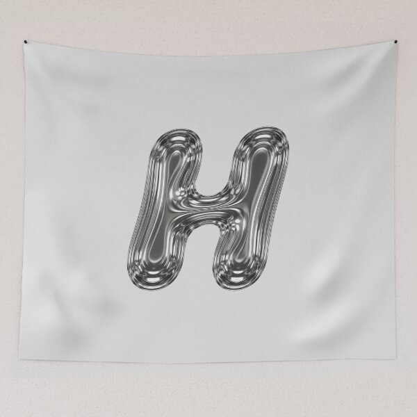 Item preview, Liquid Chrome Letter H - 3D Metallic Alphabet Initial designed and sold by uncoXab.