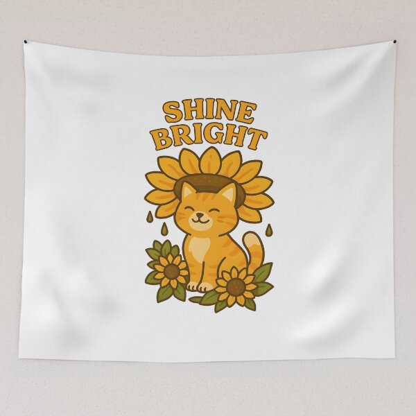 Item preview, Sunflower Purrfection – Bloomcore Cat Magic designed and sold by inkNext.