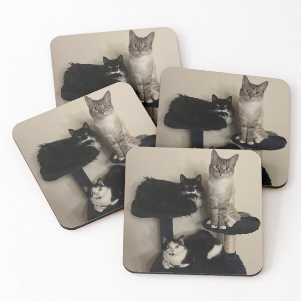 Item preview, Three Happy Cats – Cute Kitty Trio designed and sold by KoliBabb.