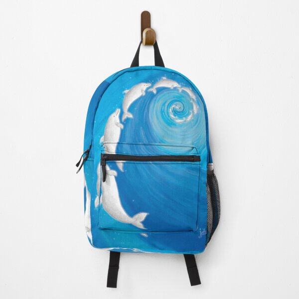 Item preview, DOLPHINS IN THE BLUE OCEAN SURF designed and sold by jetty born.