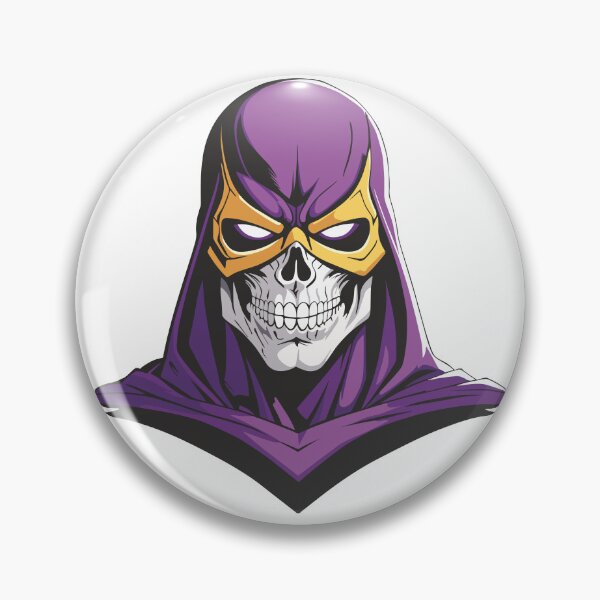 Item preview, the muscular skull superhero purple designed and sold by samandale.