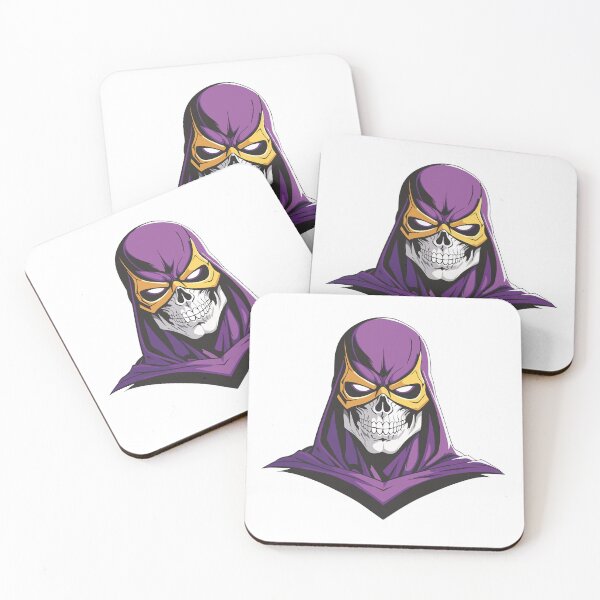 Item preview, the muscular skull superhero purple designed and sold by samandale.