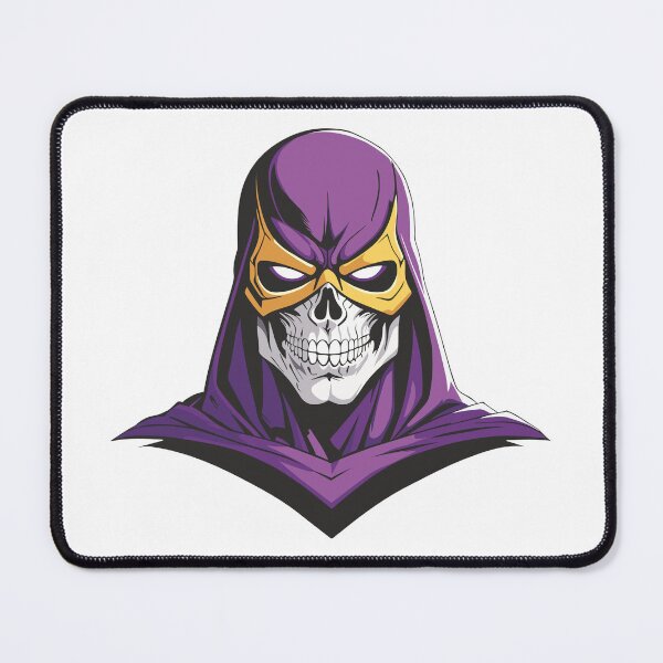 Item preview, the muscular skull superhero purple designed and sold by samandale.