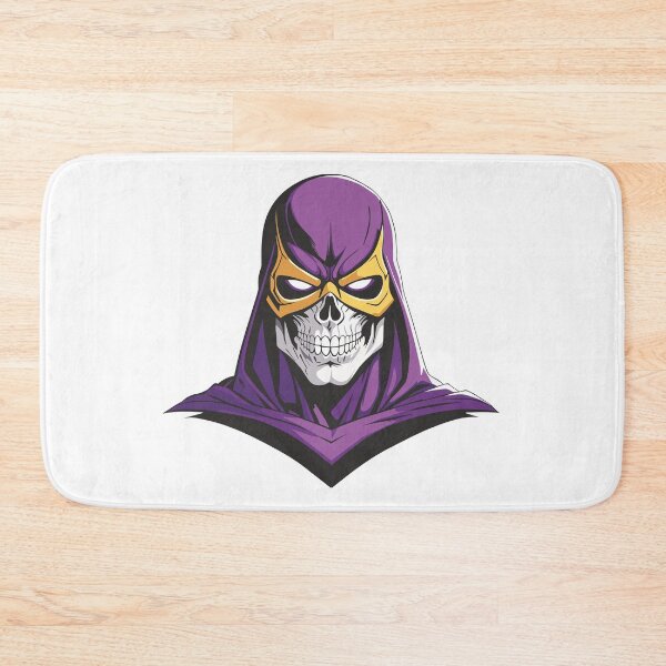 Item preview, the muscular skull superhero purple designed and sold by samandale.