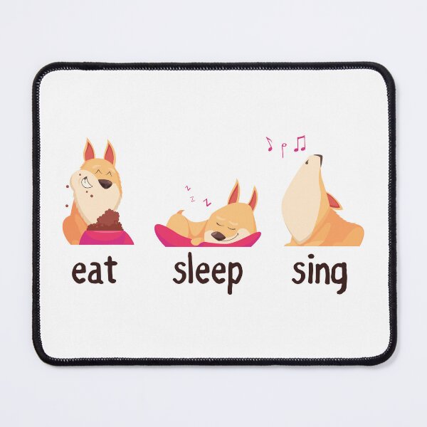 Item preview, Cartoon Dog Eat Sleep Sing designed and sold by Susan Says.