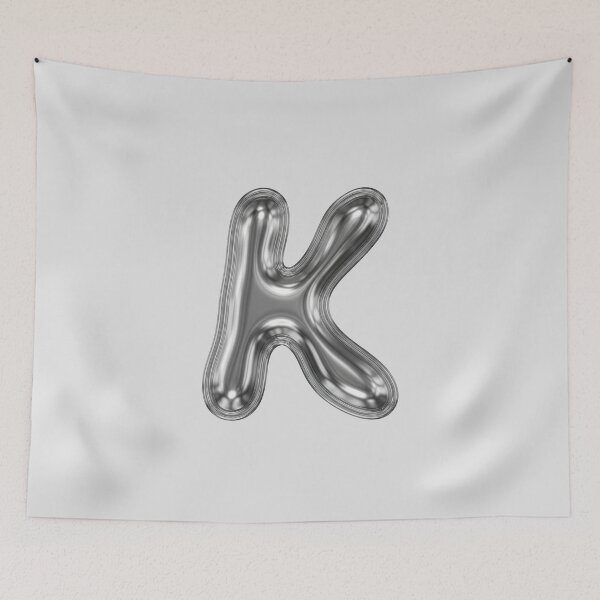 Item preview, Liquid Chrome Letter K - 3D Metallic Alphabet Initial designed and sold by uncoXab.