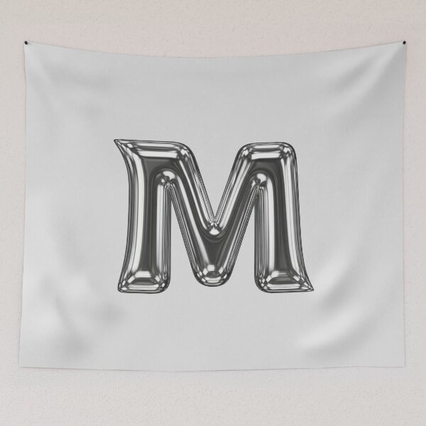 Item preview, Liquid Chrome Letter M - 3D Metallic Alphabet Initial designed and sold by uncoXab.