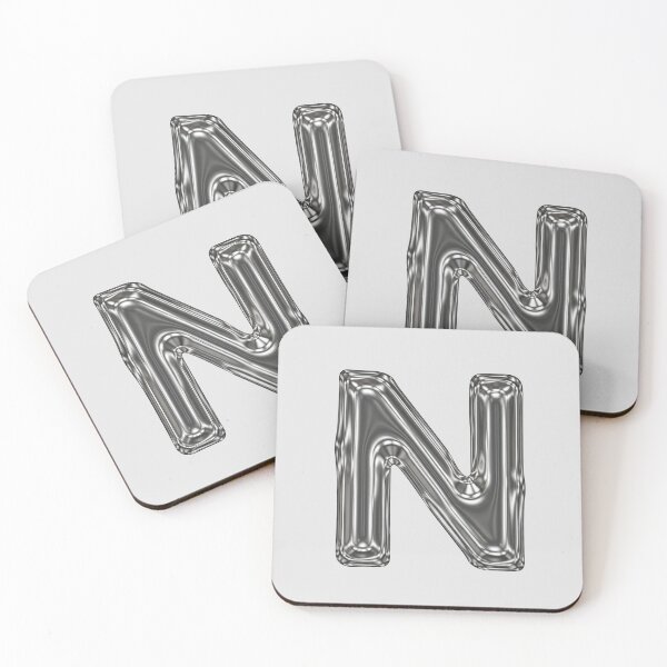 Item preview, Liquid Chrome Letter N - 3D Metallic Alphabet Initial designed and sold by uncoXab.
