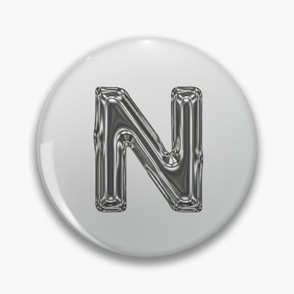 Item preview, Liquid Chrome Letter N - 3D Metallic Alphabet Initial designed and sold by uncoXab.