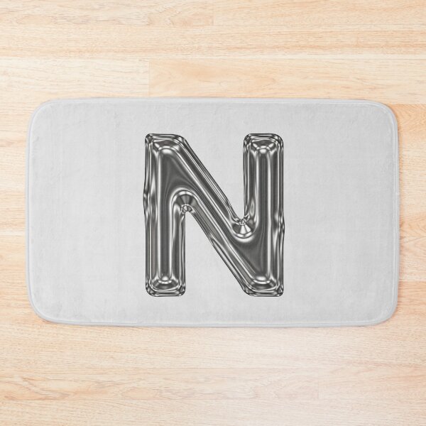 Item preview, Liquid Chrome Letter N - 3D Metallic Alphabet Initial designed and sold by uncoXab.