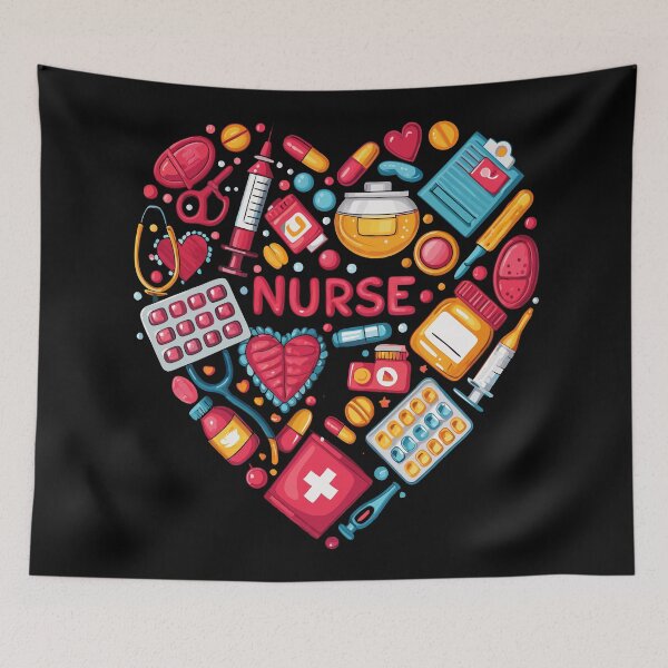 Item preview, Nurse Life – Heart Full of Care designed and sold by pixelated_echoes.