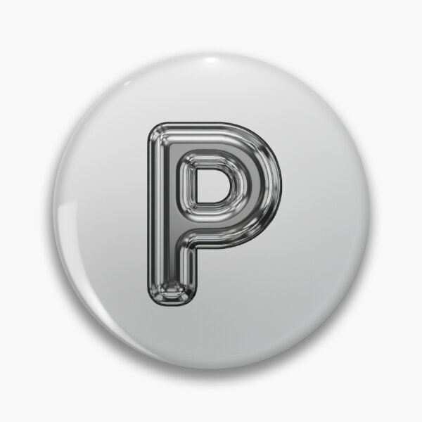 Item preview, Liquid Chrome Letter P - 3D Metallic Alphabet Initial designed and sold by uncoXab.