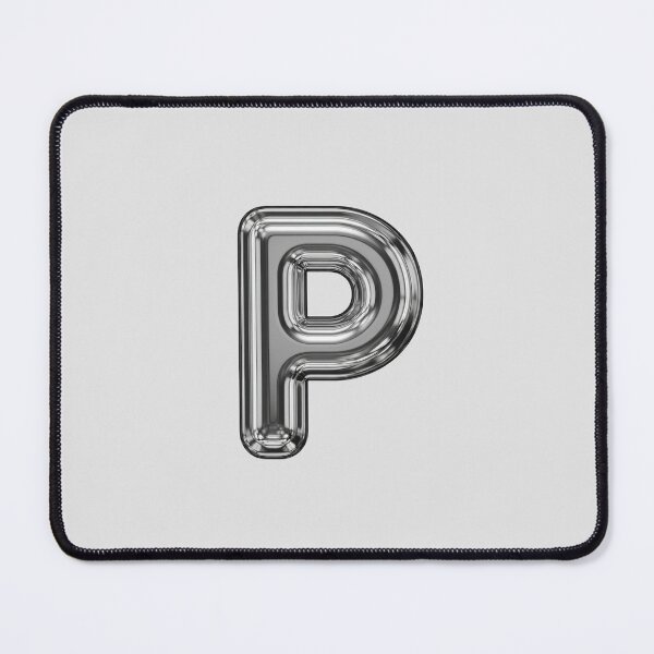 Item preview, Liquid Chrome Letter P - 3D Metallic Alphabet Initial designed and sold by uncoXab.