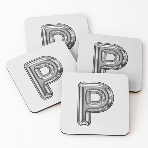 Item preview, Liquid Chrome Letter P - 3D Metallic Alphabet Initial designed and sold by uncoXab.