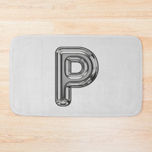 Item preview, Liquid Chrome Letter P - 3D Metallic Alphabet Initial designed and sold by uncoXab.