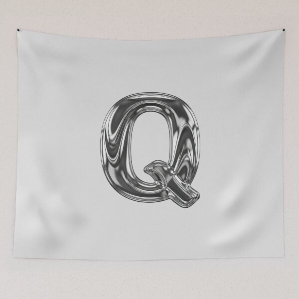 Item preview, Liquid Chrome Letter Q - 3D Metallic Alphabet Initial designed and sold by uncoXab.