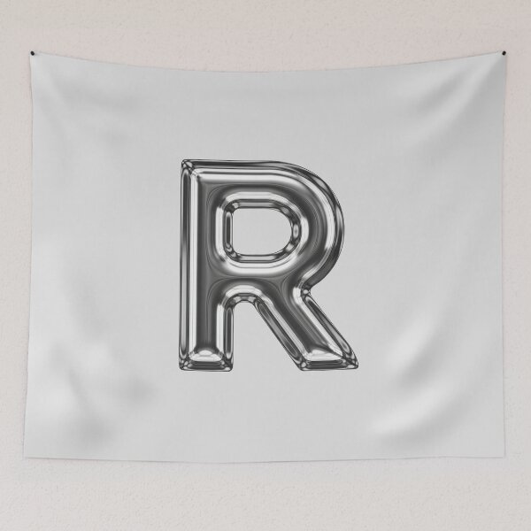 Item preview, Liquid Chrome Letter R - 3D Metallic Alphabet Initial designed and sold by uncoXab.