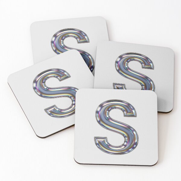 Item preview, Liquid Chrome Letter S - 3D Metallic Alphabet Initial designed and sold by uncoXab.